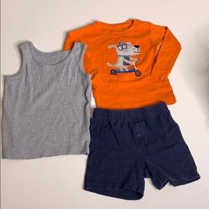 Skateboard Dog Shirt Tank Short 18 m unisex set